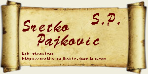 Sretko Pajković vizit kartica